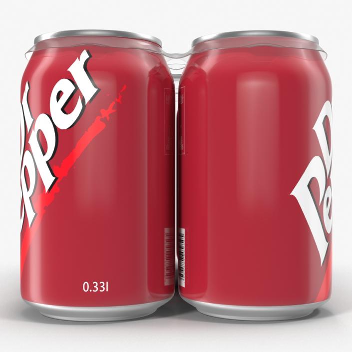 3D Six Pack of Cans Dr Pepper