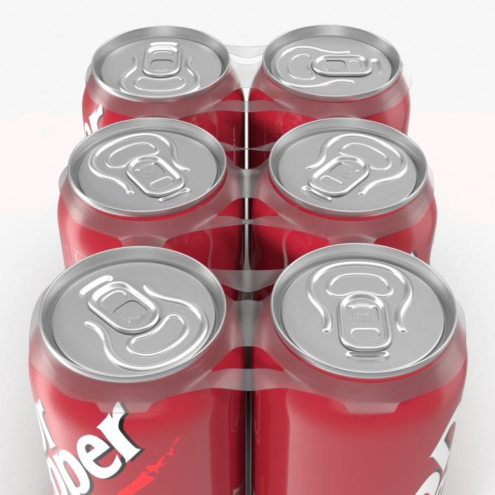 3D Six Pack of Cans Dr Pepper