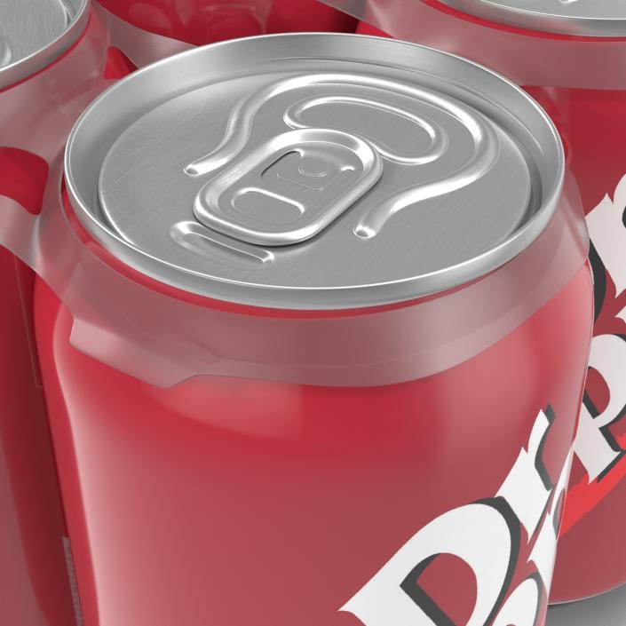 3D Six Pack of Cans Dr Pepper