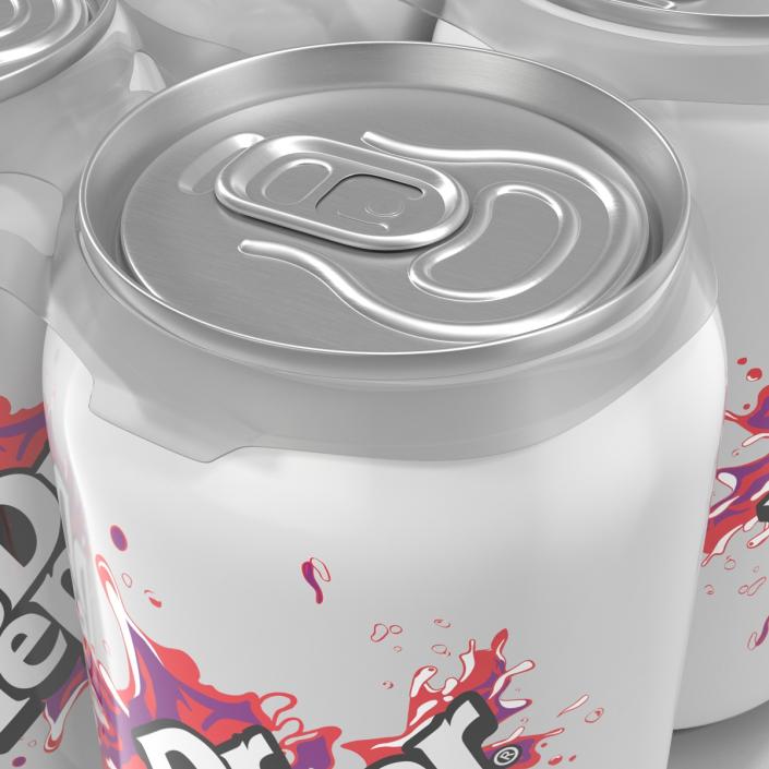 3D Six Pack of Cans Dr Pepper Zero