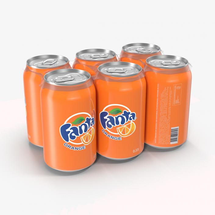 Six Pack of Cans Fanta 3D