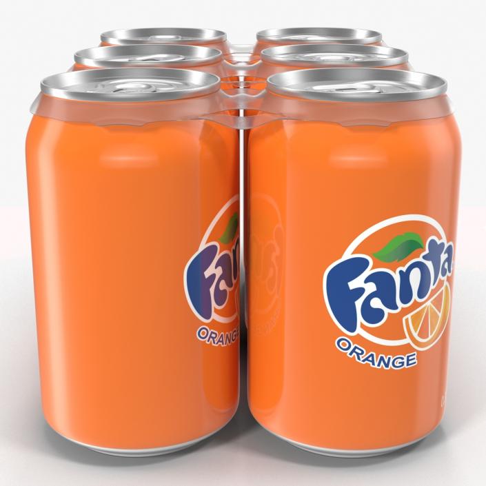 Six Pack of Cans Fanta 3D