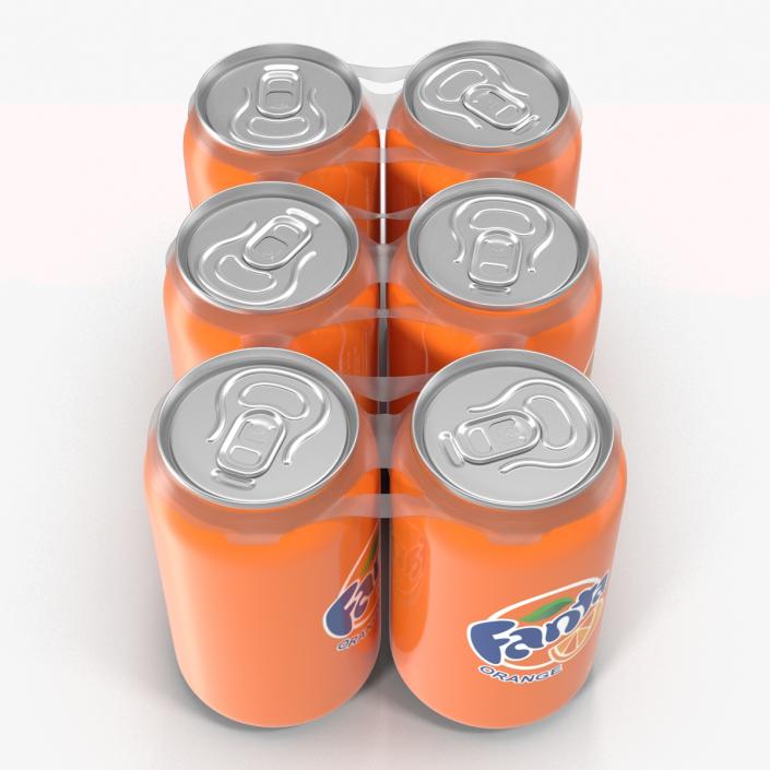 Six Pack of Cans Fanta 3D