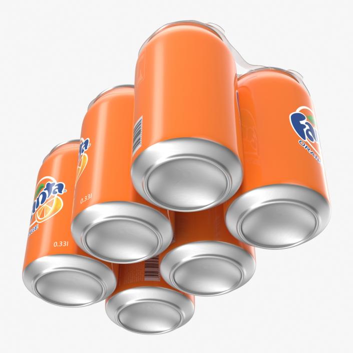 Six Pack of Cans Fanta 3D