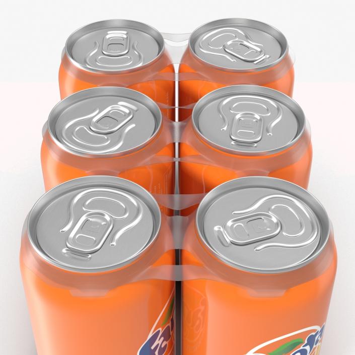 Six Pack of Cans Fanta 3D