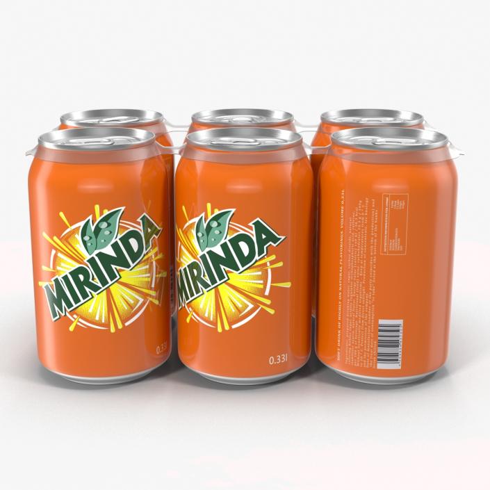 Six Pack of Cans Mirinda 3D model