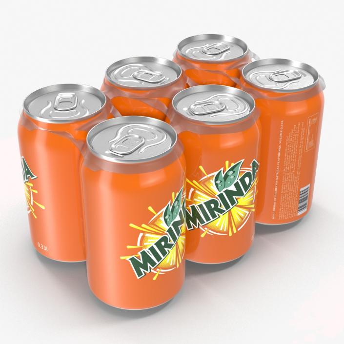 Six Pack of Cans Mirinda 3D model