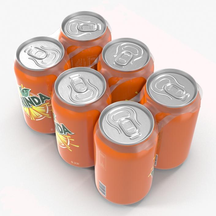 Six Pack of Cans Mirinda 3D model