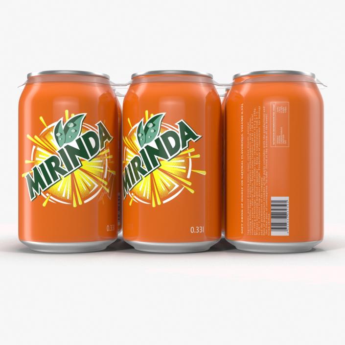 Six Pack of Cans Mirinda 3D model