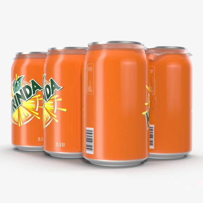 Six Pack of Cans Mirinda 3D model