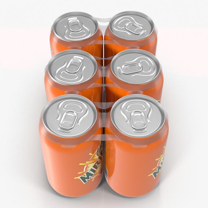 Six Pack of Cans Mirinda 3D model