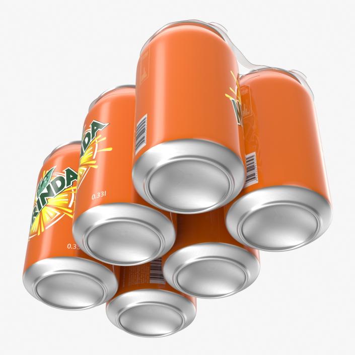 Six Pack of Cans Mirinda 3D model