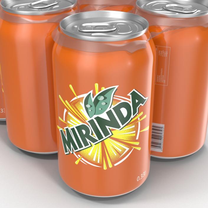 Six Pack of Cans Mirinda 3D model