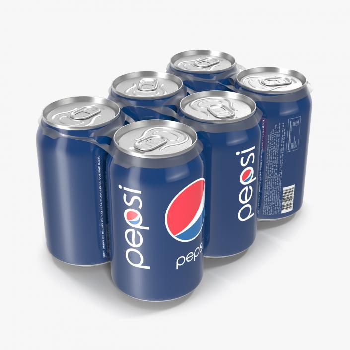 Six Pack of Cans Pepsi 3D