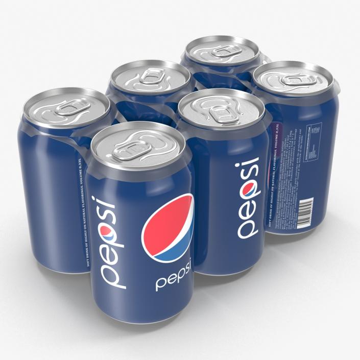 Six Pack of Cans Pepsi 3D