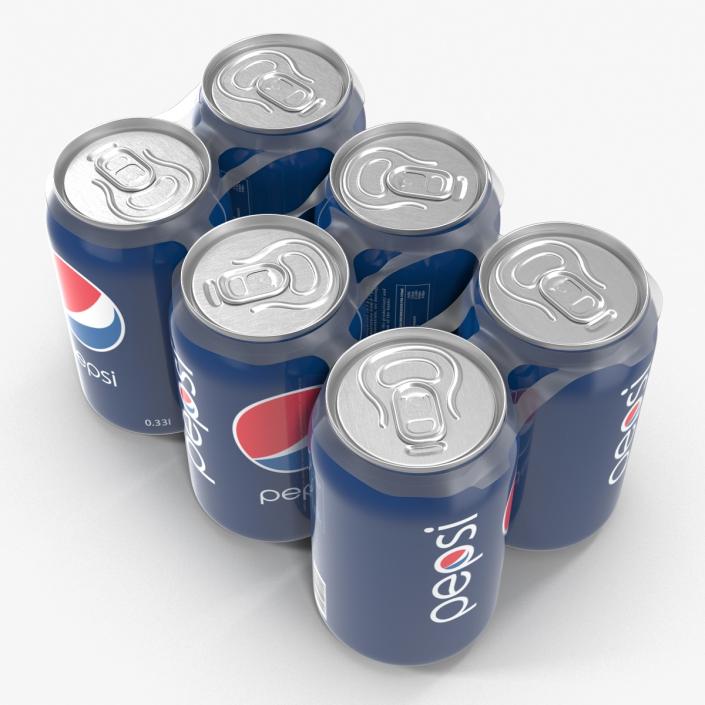 Six Pack of Cans Pepsi 3D