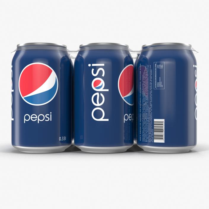 Six Pack of Cans Pepsi 3D