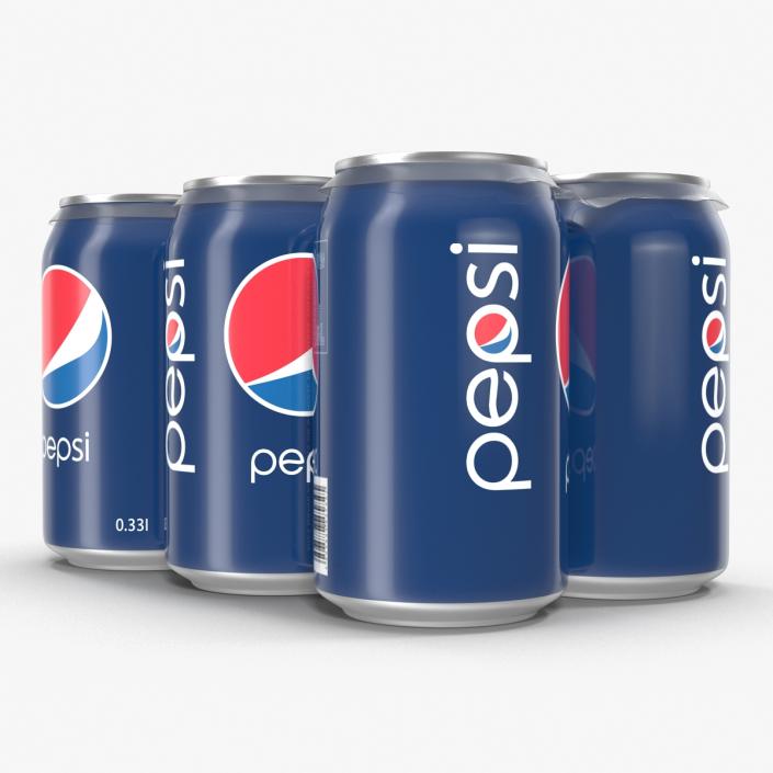 Six Pack of Cans Pepsi 3D