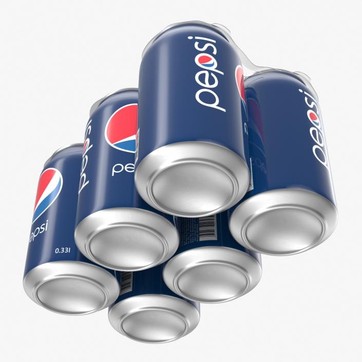 Six Pack of Cans Pepsi 3D