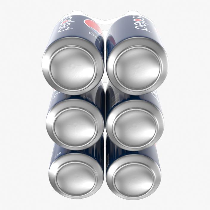 Six Pack of Cans Pepsi 3D