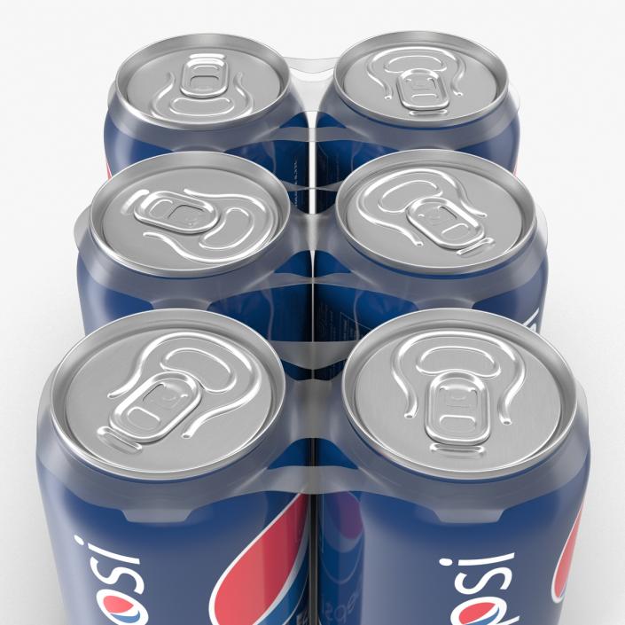 Six Pack of Cans Pepsi 3D