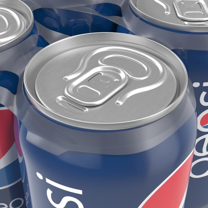 Six Pack of Cans Pepsi 3D