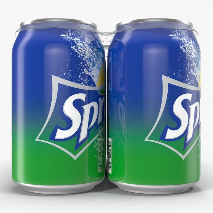 3D Six Pack of Cans Sprite model