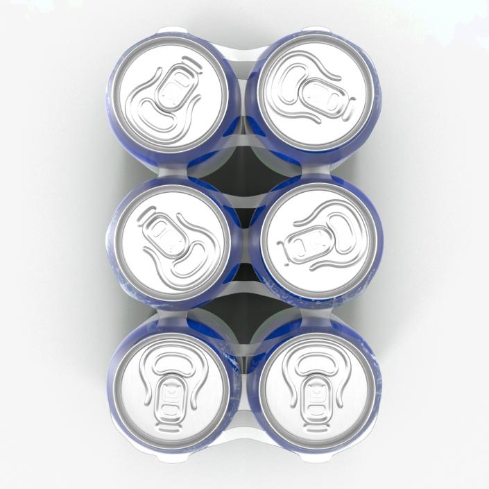 3D Six Pack of Cans Sprite model