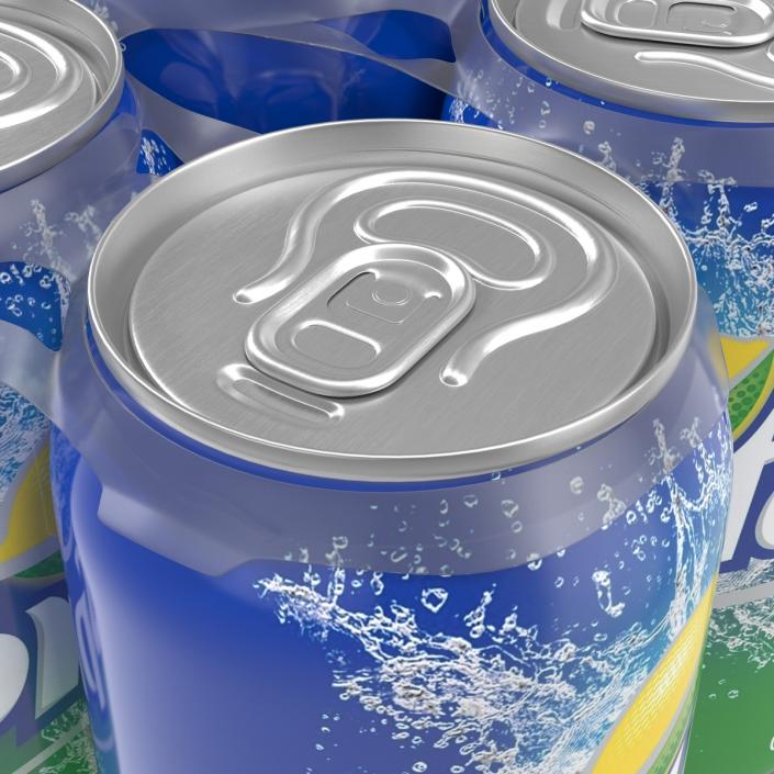 3D Six Pack of Cans Sprite model