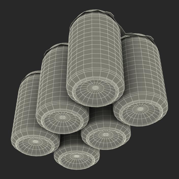 3D Six Pack of Cans Sprite model