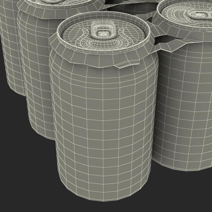 3D Six Pack of Cans Sprite model