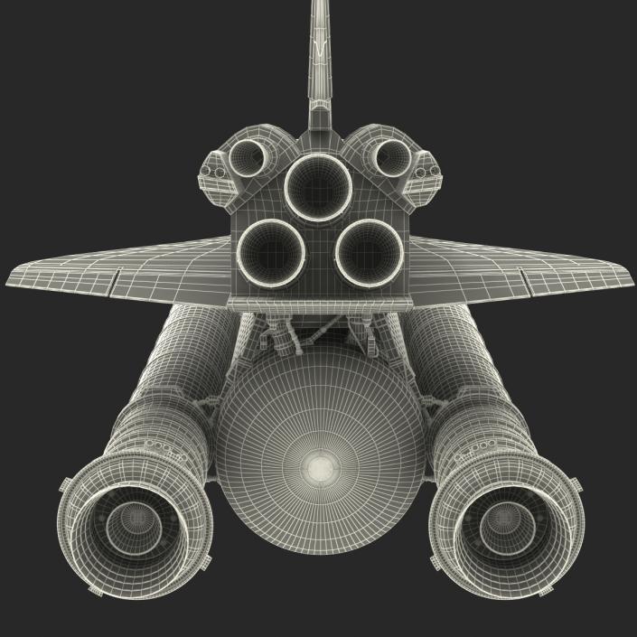 Space Shuttle Endeavour With Boosters 3D