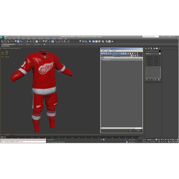 Hockey Clothes Detroit Red Wings 3D