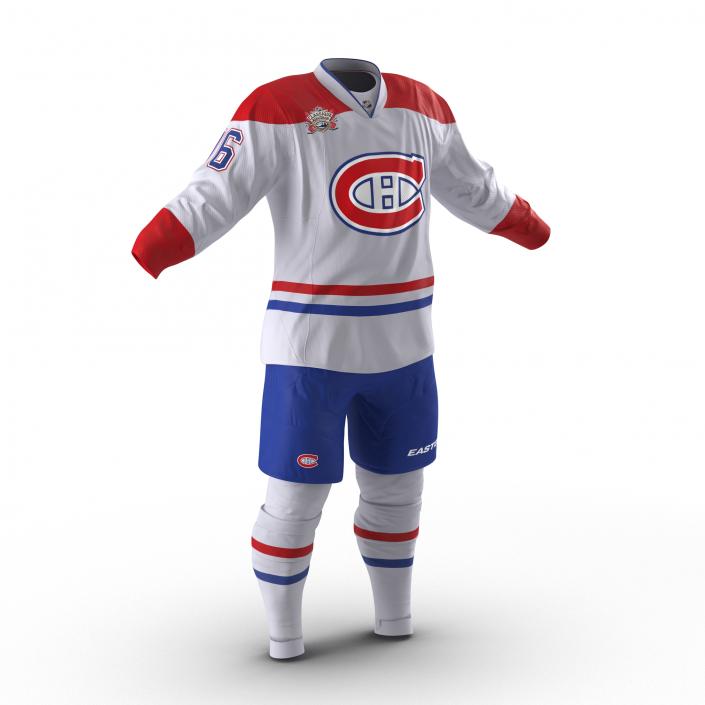 3D Hockey Clothes Montreal Canadiens model