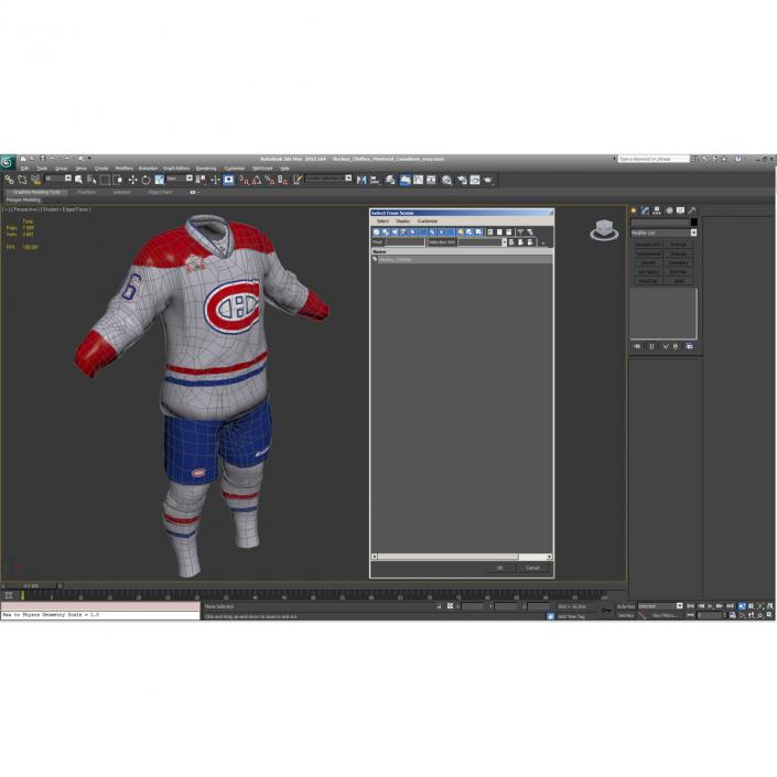 3D Hockey Clothes Montreal Canadiens model