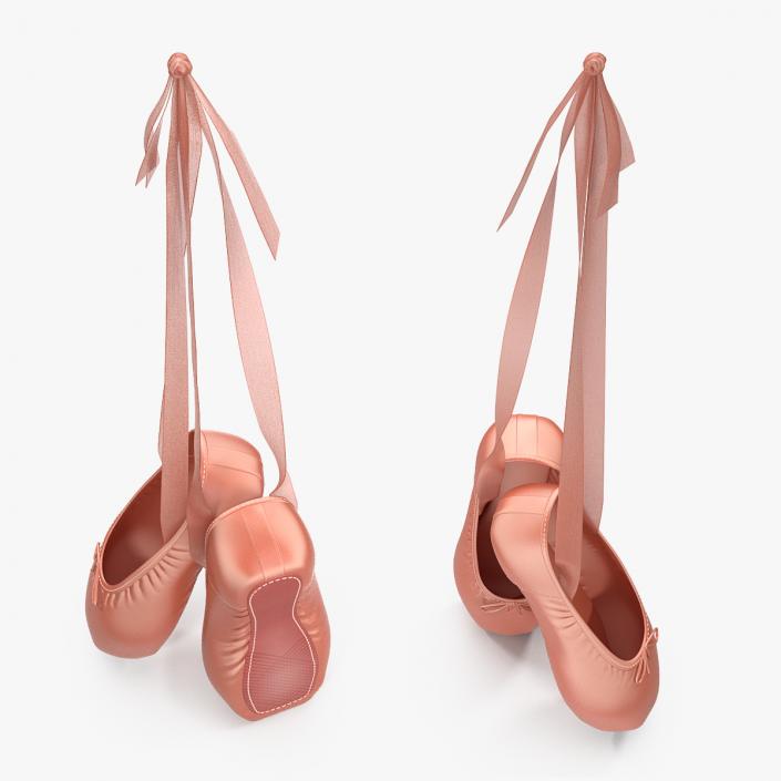 3D model Hanging Pink Ballet Shoes