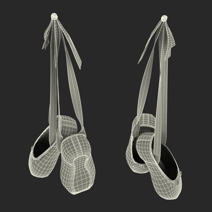 3D model Hanging Pink Ballet Shoes