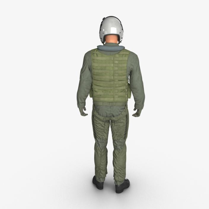 3D Military Jet Fighter Pilot Pose 2 model