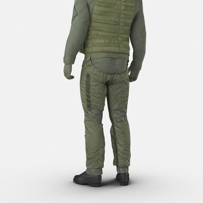 3D Military Jet Fighter Pilot Pose 2 model