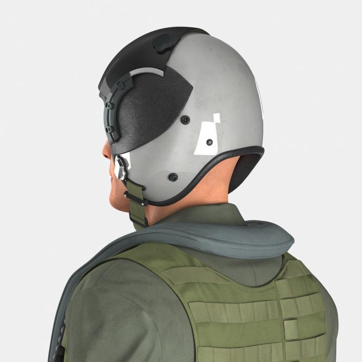 3D Military Jet Fighter Pilot Pose 2 model