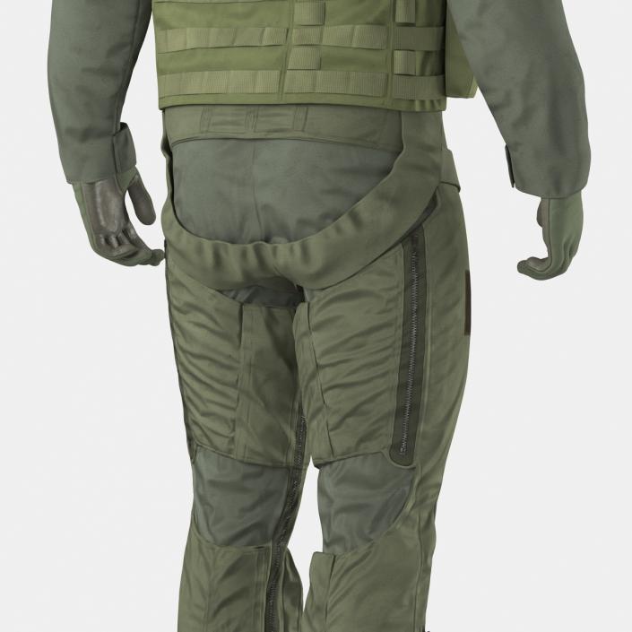 3D Military Jet Fighter Pilot Pose 2 model