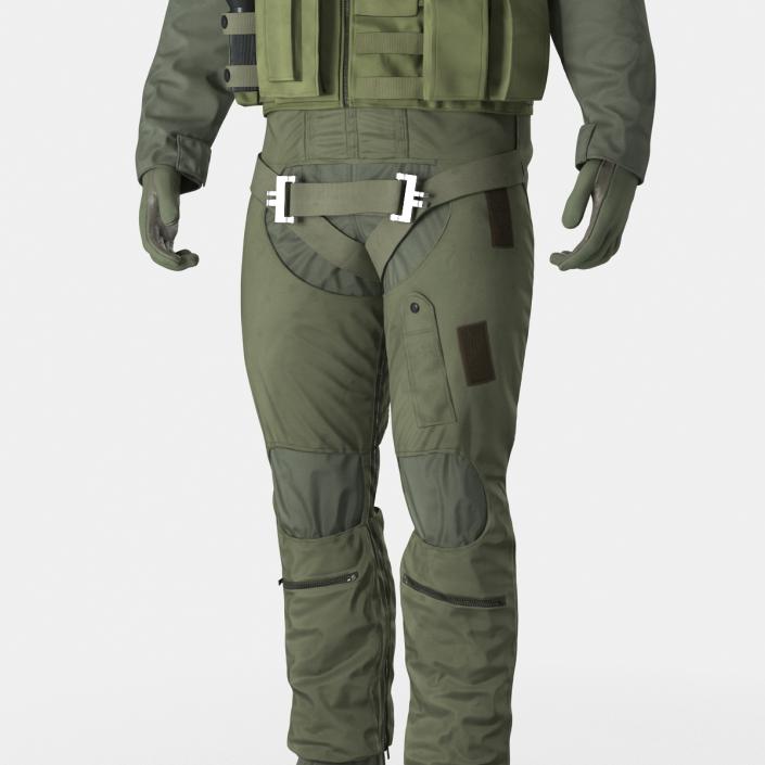 3D Military Jet Fighter Pilot Pose 2 model