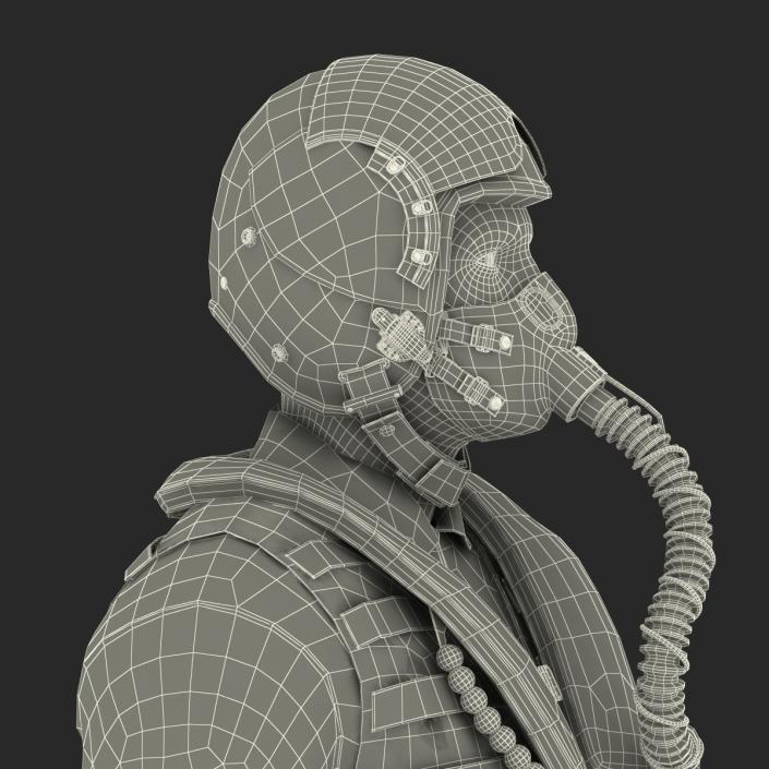 3D US Military Jet Fighter Pilot Pose 2