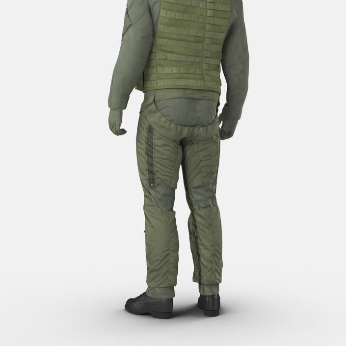 3D US Military Jet Fighter Pilot Pose 2