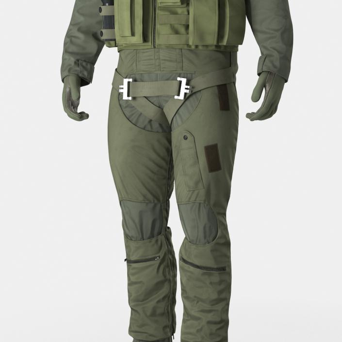 3D US Military Jet Fighter Pilot Pose 2