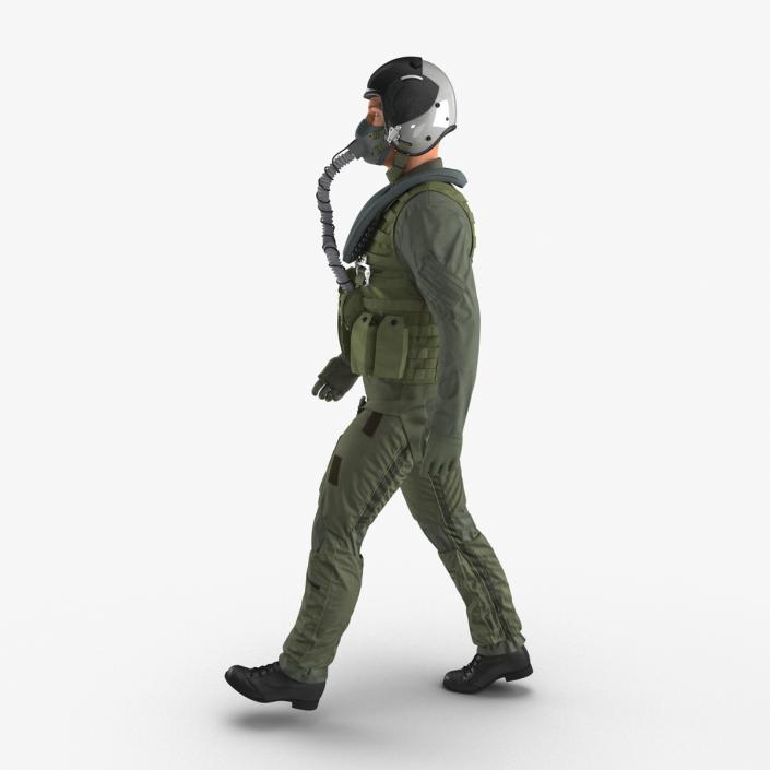 3D US Military Jet Fighter Pilot Pose 3