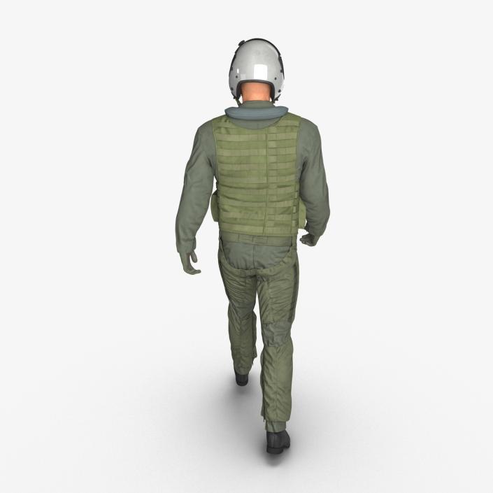 3D US Military Jet Fighter Pilot Pose 3