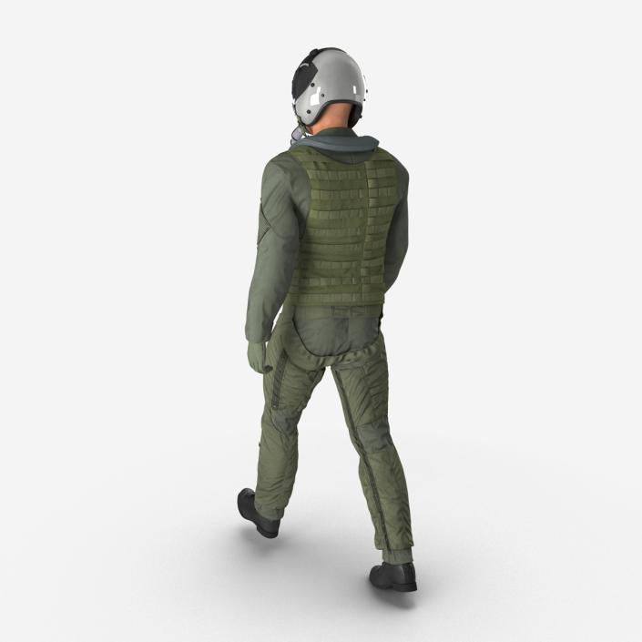 3D US Military Jet Fighter Pilot Pose 3