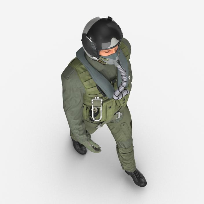 3D US Military Jet Fighter Pilot Pose 3