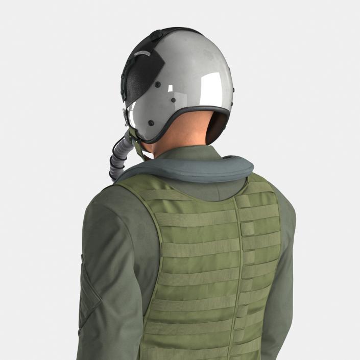 3D US Military Jet Fighter Pilot Pose 3